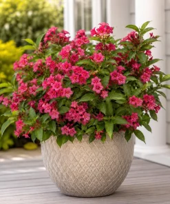 Set of 2 Red Weigela Live Plants, Flowering Shrub, 6-12 Inch Tall, Quart Pot, Outdoor - Image 3