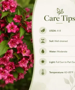 Set of 2 Red Weigela Live Plants, Flowering Shrub, 6-12 Inch Tall, Quart Pot, Outdoor - Image 5