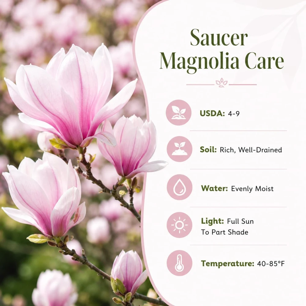 Set of 2 Saucer Magnolia Live Plants, 5-10 Inch Tall, 2.5 Inch Pot, Fragrant Flowers - Image 5
