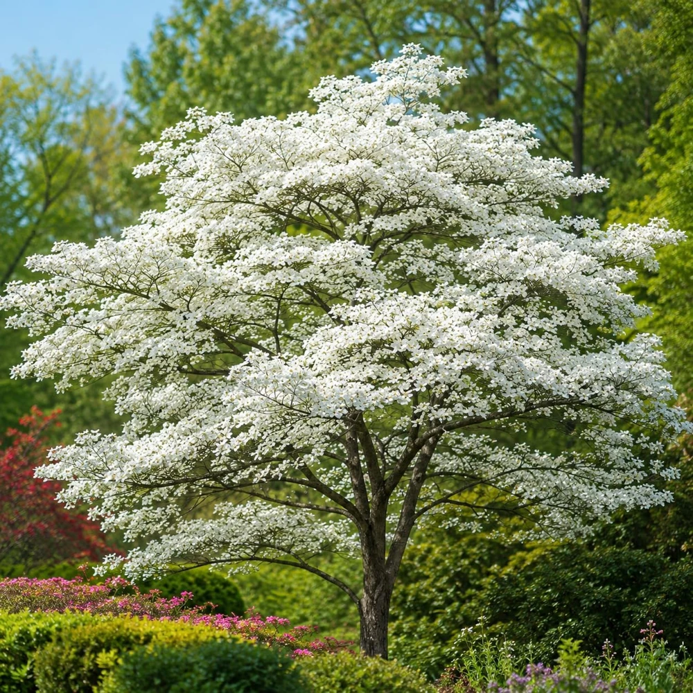 Set of 2 White Dogwood Live Plants, 6-12 Inch Tall, Quart Pot, Outdoor Ornamental Tree - Image 6