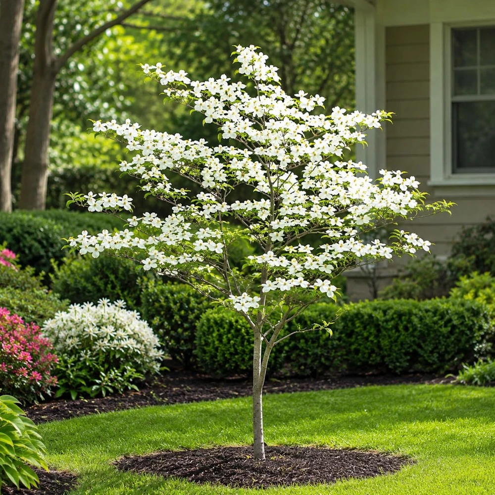 Set of 2 White Dogwood Live Plants, 6-12 Inch Tall, Quart Pot, Outdoor Ornamental Tree - Image 7