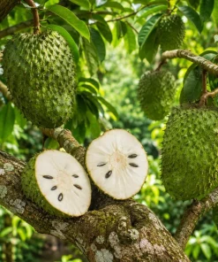 Soursop Live Plant - Guanabana Tropical Fruit Tree, 4-6 Inches Tall in 4 Inch Pot - Image 1