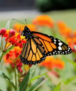 Sunset Milkweed Seeds - 100 Count Asclepias Curassavica, Red Orange Flowers for Butterflies - Image 1