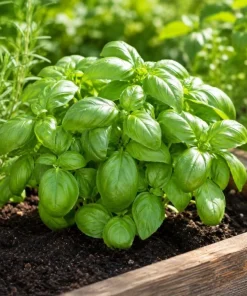 Sweet Basil Live Plant - 2 Plants, 4-6 Inch Tall, Large Leaf Herb - Image 4