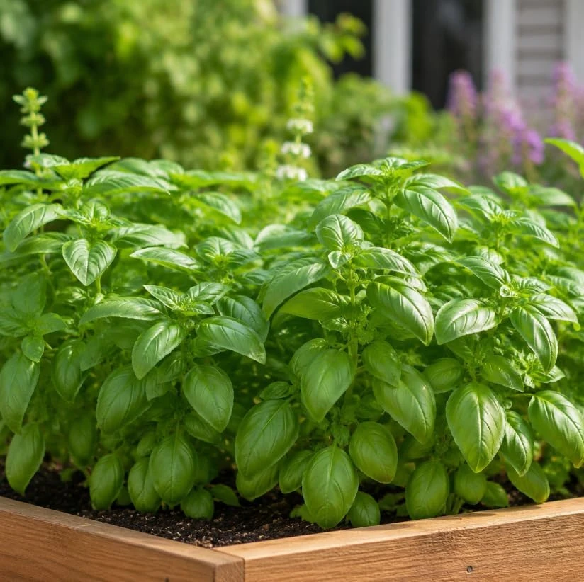 Sweet Basil Live Plants - 7-10 Seedlings, 4 Inch Pot, 3-5 Inches Tall, Culinary Herb, Indoor/Outdoor - Image 2