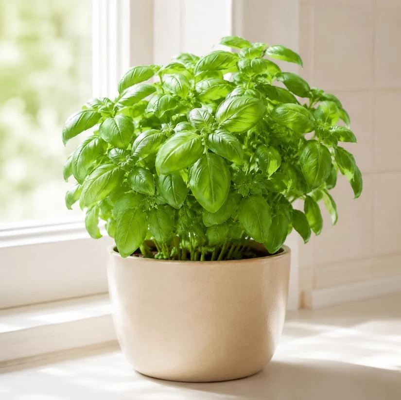 Sweet Basil Live Plants - 7-10 Seedlings, 4 Inch Pot, 3-5 Inches Tall, Culinary Herb, Indoor/Outdoor - Image 6