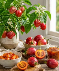Tamarillo Live Plant 4-6 Inch Tall - Red Tree Tomato Seedling for Gardens - Image 3