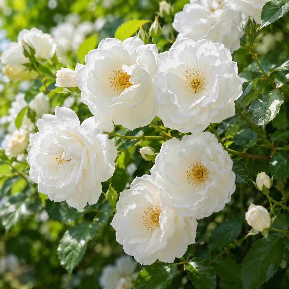 White Climbing Rose Live Plant - Fragrant Perennial Bush, 2-4 Inch Tall - Image 3