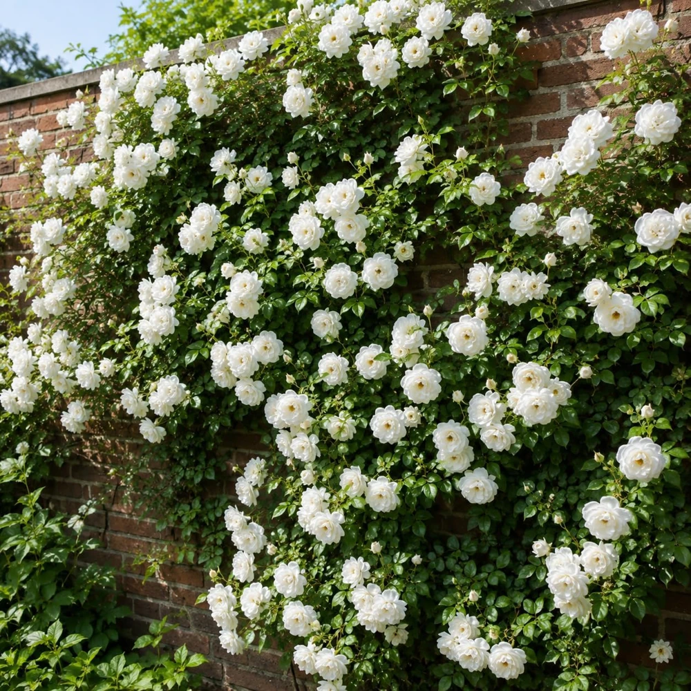 White Climbing Rose Live Plant - Fragrant Perennial Bush, 2-4 Inch Tall - Image 5
