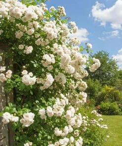 White Climbing Rose Plant – Live Flowering Vine – Fragrant Blooms – 3 inch Pot - Image 4