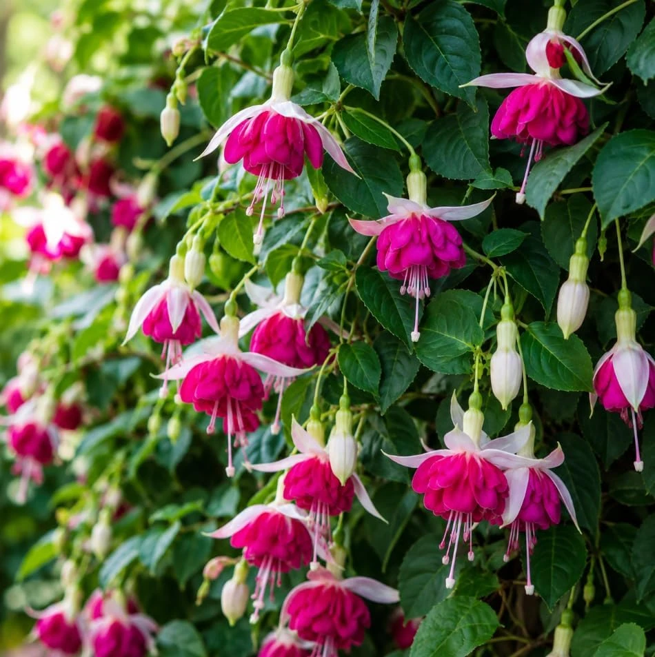 White Pink Fuchsia Live Plant, 4-6 inch Tall, 6 Inch Pot - Outdoor Garden Flowers - Image 6