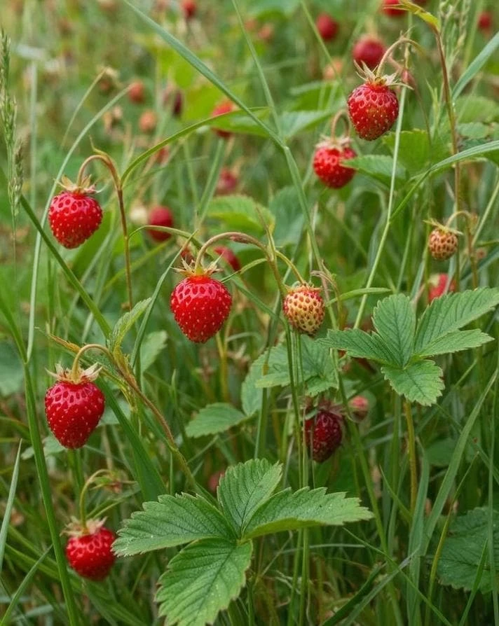 Wild Strawberry Live Plant - 3" Pot - Perennial Edible Groundcover - Image 1