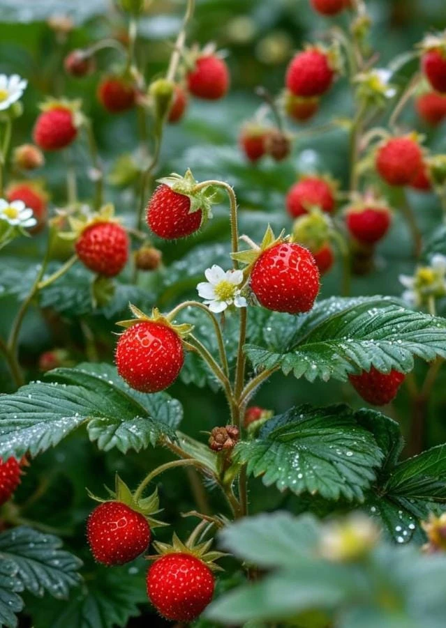Wild Strawberry Plants - 2 Live Plants, 3 inch Pots - Perennial Groundcover Fruit - Image 2