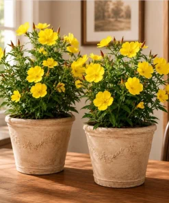 Yellow Evening Primrose Live Plant Set – 2-4 Inch Tall in 3 Inch Pot – Outdoor Perennial - Image 1