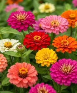 Zinnia Live Plants – 3 Count – 4 Inch Pot – 3-5 Inches Tall – Full Sun Annuals - Image 2