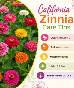Zinnia Live Plants – 3 Count – 4 Inch Pot – 3-5 Inches Tall – Full Sun Annuals - Image 5
