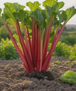 Victoria Rhubarb Bare Root Plant - Rheum rhabarbarum - USDA Zones 3-8 - Image 1