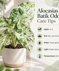 Alocasia Batik Odora Live Plant, 4 Inch Pot, Tropical Foliage Houseplant, Decorative Large Leaf Plant for Indoor Spaces - Image 4