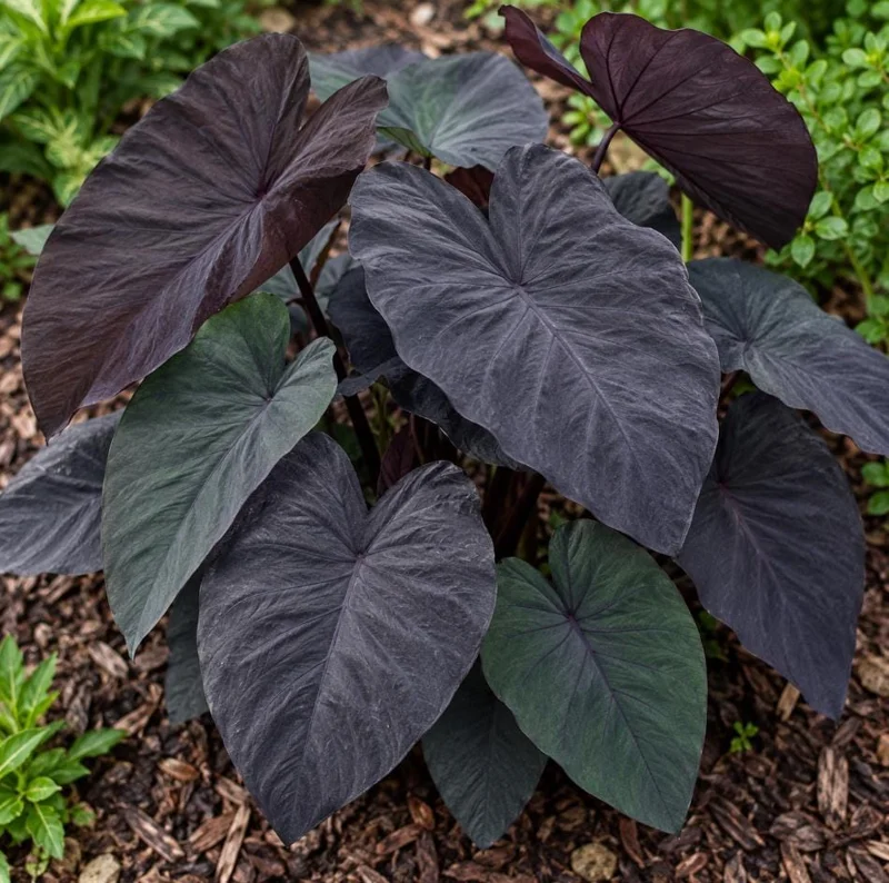 Alocasia Black Magic Live Plant, 4 Inch Pot, Dark Tropical Foliage Houseplant, Unique Large Leaf Plant for Indoor Spaces - Image 4