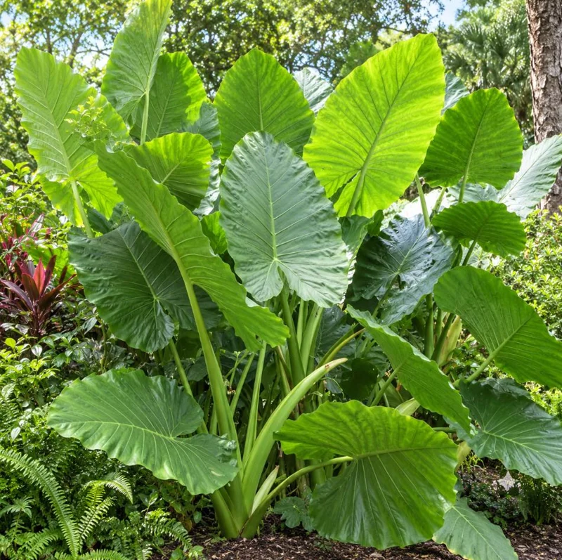 Alocasia Giant Green Taro Live Plant, 4 Inch Pot, Large Leaf Tropical Houseplant, Elephant Ear Plant for Indoor and Outdoor Spaces - Image 2