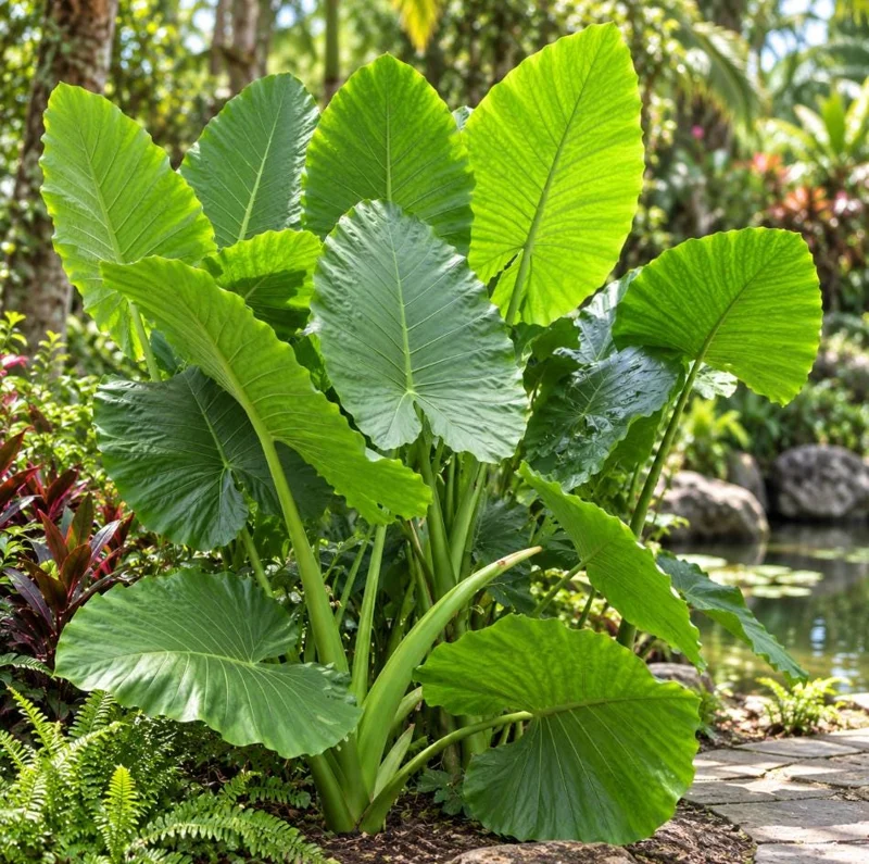 Alocasia Giant Green Taro Live Plant, 4 Inch Pot, Large Leaf Tropical Houseplant, Elephant Ear Plant for Indoor and Outdoor Spaces - Image 7