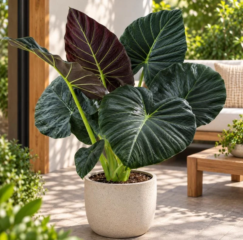 Alocasia Regal Live Plant, 4 Inch Pot, Tropical Foliage Houseplant, Elegant Large Leaf Plant for Indoor Spaces and Containers - Image 1