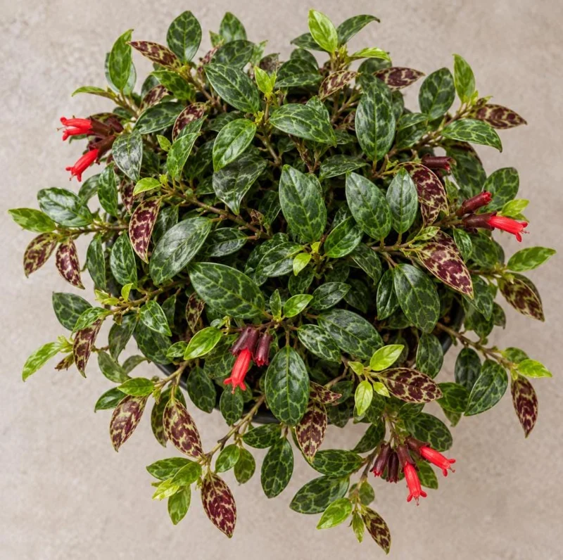 Live Black Pagoda Lipstick Plant, 4 Inch Pot, Tropical Aeschynanthus Houseplant with Dark Foliage for Shelves and Containers - Image 5