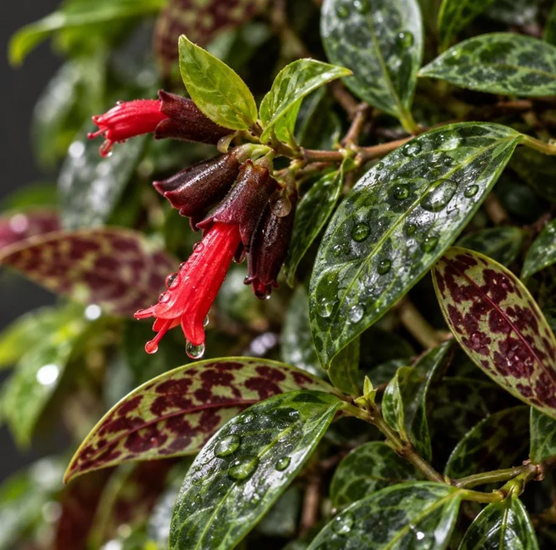 Live Black Pagoda Lipstick Plant, 4 Inch Pot, Tropical Aeschynanthus Houseplant with Dark Foliage for Shelves and Containers - Image 7