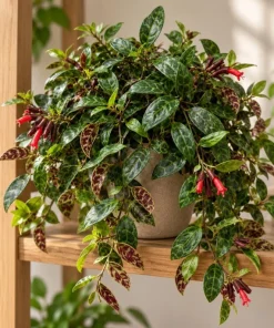 Live Black Pagoda Lipstick Plant, 4 Inch Pot, Tropical Aeschynanthus Houseplant with Dark Foliage for Shelves and Containers - Image 8