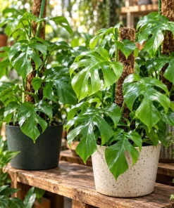 Live Mini Monstera Plant, 4 Inch Pot, Tropical Climbing Houseplant, Unique Split Leaf Foliage Plant for Shelves and Containers - Image 8
